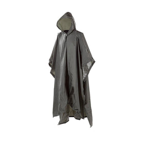 Grey waterproof poncho