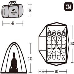 NatureHike - 4 Persons Tent 